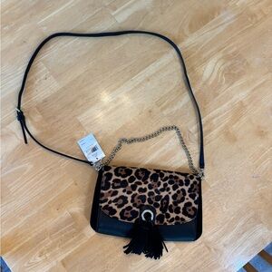 Kate Spade Leopard Calf Hair Crossbody Convertible Purse